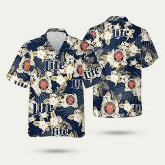 Miller Lite Tropical Flower Pattern Hawaiian Shirt | Newhawaiianshirts DE