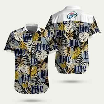 Miller Lite Tropical Palm Leaves Hawaiian Shirt | Newhawaiianshirts DE