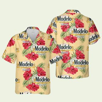 Modelo Special 1925 Beer And Red Habicus Tropical Pattern Hawaiian Shirt | Newhawaiianshirts UK