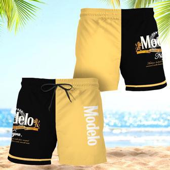 Modelo Yellow And Black Swim Trunks | Newhawaiianshirts AU