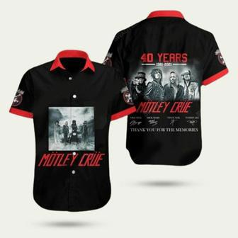 Motley Crue Heavy Metal Band 40 Years Music Hawaiian Shirt | Newhawaiianshirts UK