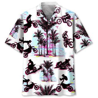 Motocross Palm Trees Hawaiian Shirt Summer Gifts | Newhawaiianshirts UK