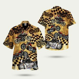 Motorcycle Retro Pattern Hawaiian Shirt | Newhawaiianshirts UK