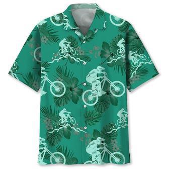 Mountain Bike Kelly Green Hawaiian Shirt Summer Gifts | Newhawaiianshirts AU