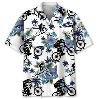 Mountain Bike White Nature Hawaiian Shirt Summer Gifts | Newhawaiianshirts CA