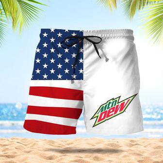 Mountain Dew American Flag Swim Trunks | Newhawaiianshirts AU