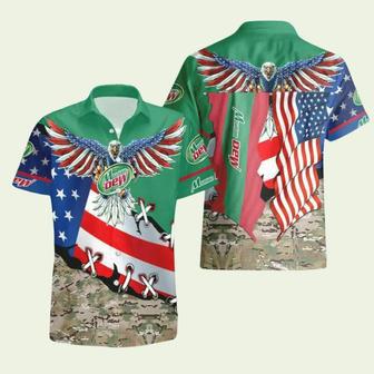 Mountain Dew Eage Usa Flag Hawaiian Shirt | Newhawaiianshirts AU