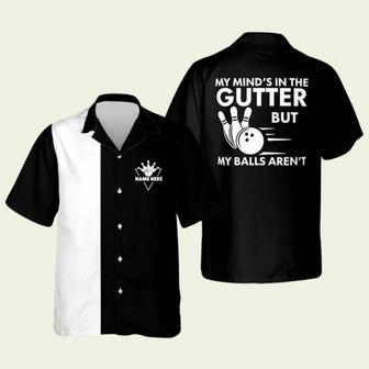 My Minds In The Gutter But My Balls Arent Vintage Bowling Hawaiian Shirt | Newhawaiianshirts AU