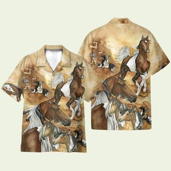 Native American Horse Style Hawaiian Shirt | Newhawaiianshirts DE