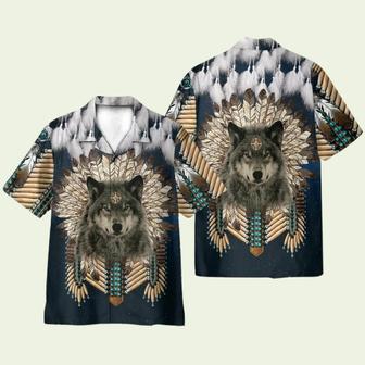 Native American Wolf Feathers Style Hawaiian Shirt | Newhawaiianshirts CA