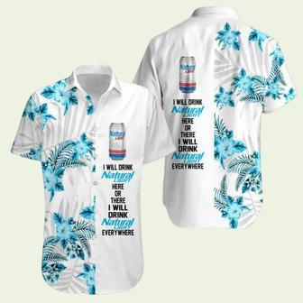 Natural Light Beach Logo Aloha Hawaiian Shirt | Newhawaiianshirts DE