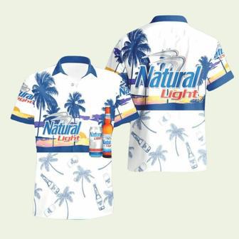 Natural Light Beer Tropical Palm Tree Hawaiian Shirt | Newhawaiianshirts CA