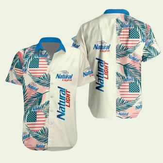 Natural Light Tropical Us Flag Hawaiian Shirt | Newhawaiianshirts