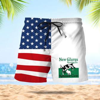 New Glarus American Flag Swim Trunks | Newhawaiianshirts AU