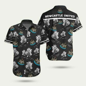 Newcastle United Coconut Black Pattern Hawaiian Shirt | Newhawaiianshirts AU