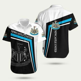 Newcastle United Fc Black White Hawaiian Shirt | Newhawaiianshirts DE