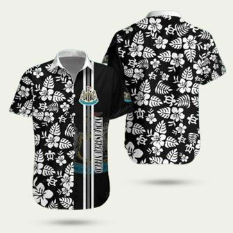 Newcastle United Fc Floral Black Hawaiian Shirt | Newhawaiianshirts