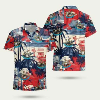 Newcastle United Logo Floral Hawaiian Shirt | Newhawaiianshirts AU