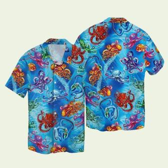 Octopus In The Deep Sea Hawaiian Shirt | Newhawaiianshirts AU