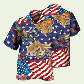 Octopus Independence Day Hawaiian Shirt | Newhawaiianshirts AU