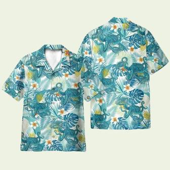 Octopus Tropical Leaves Pattern Hawaiian Shirt | Newhawaiianshirts UK