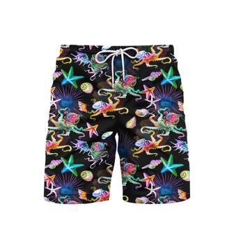 Octopus Undersea Sea Creatures Colorful Pattern Beach Shorts For Men | Newhawaiianshirts AU