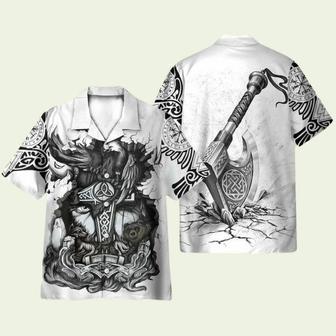 Odin And The Poleaxe Viking Hawaiian Shirt | Newhawaiianshirts AU