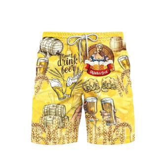 Oktoberfest Time To Drink Beer Beach Shorts For Men | Newhawaiianshirts UK