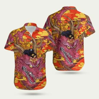 One Piece Monkey D Luffy And Dragon 2024 Mascot Hawaiian Shirt | Newhawaiianshirts DE