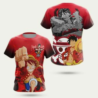 One Piece Monkey D Luffy Anime Manga Hawaiian Shirt | Newhawaiianshirts DE