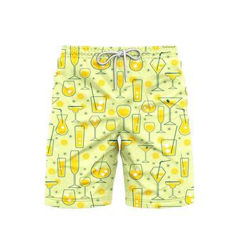 Orange Juice Cocktail Beach Shorts For Men | Newhawaiianshirts AU