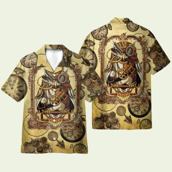 Owl Steampunk Clock Hawaiian Shirt | Newhawaiianshirts AU