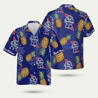 Pabst Blue Pineapple Hawaiian Shirt | Newhawaiianshirts DE