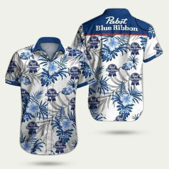 Pabst Blue Ribbon Floral Hawaiian Shirt | Newhawaiianshirts AU