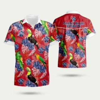 Pabst Blue Ribbon Tropical Summer Beach Hawaiian Shirt | Newhawaiianshirts UK