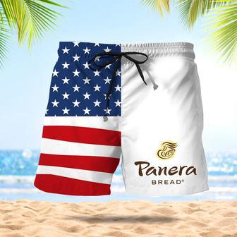 Panera Bread American Flag Swim Trunks | Newhawaiianshirts AU