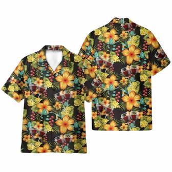 Paradise Red Wine Tropical Flowers Pattern Hawaiian Shirt | Newhawaiianshirts UK