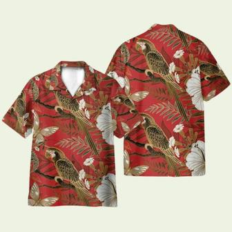 Parrot And Flower Tropical Pattern Japanese Style Hawaiian Shirt | Newhawaiianshirts UK