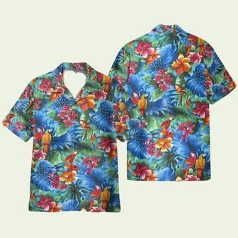 Parrot In Tropical Green Leaves Hawaiian Shirt | Newhawaiianshirts CA