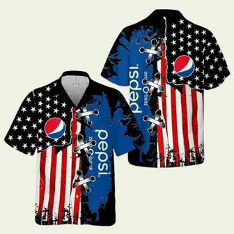 Pepsi American Flag Hawaiian Shirt | Newhawaiianshirts UK