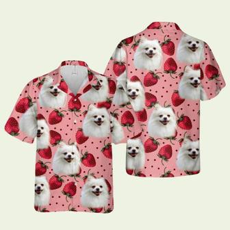 Pet Dog Face Floral Strawberry Hawaiian Shirt | Newhawaiianshirts DE