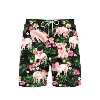 Pig Farm Where Pigs Home Is Tropical Beach Shorts For Men | Newhawaiianshirts UK