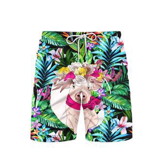 Pig Tropical Beach Shorts For Men | Newhawaiianshirts AU