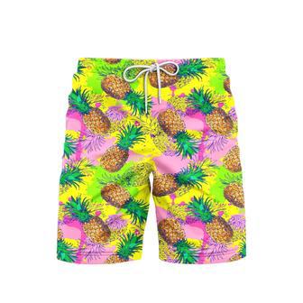 Pineapple Colorful Beach Shorts For Men | Newhawaiianshirts UK