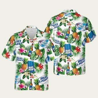 Pineapple Flower Busch Light Hawaiian Shirt | Newhawaiianshirts