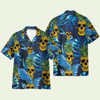 Pineapple Skull Tropical Pattern Hawaiian Shirt | Newhawaiianshirts AU