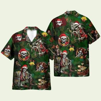 Pirate Christmas Skulls Hawaiian Shirt | Newhawaiianshirts UK