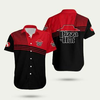 Pizza Hut Black And Red Hawaiian Shirt | Newhawaiianshirts CA