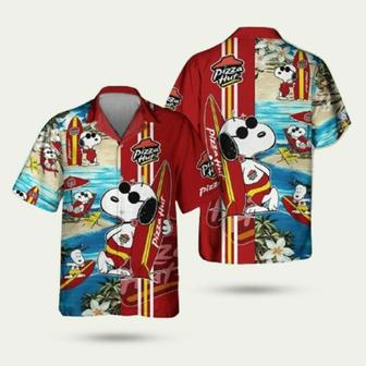 Pizza Hut Food Snoopy Beach Hawaiian Shirt | Newhawaiianshirts DE