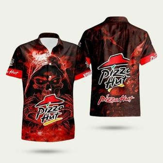 Pizza Hut Skull Death Hawaiian Shirt | Newhawaiianshirts CA